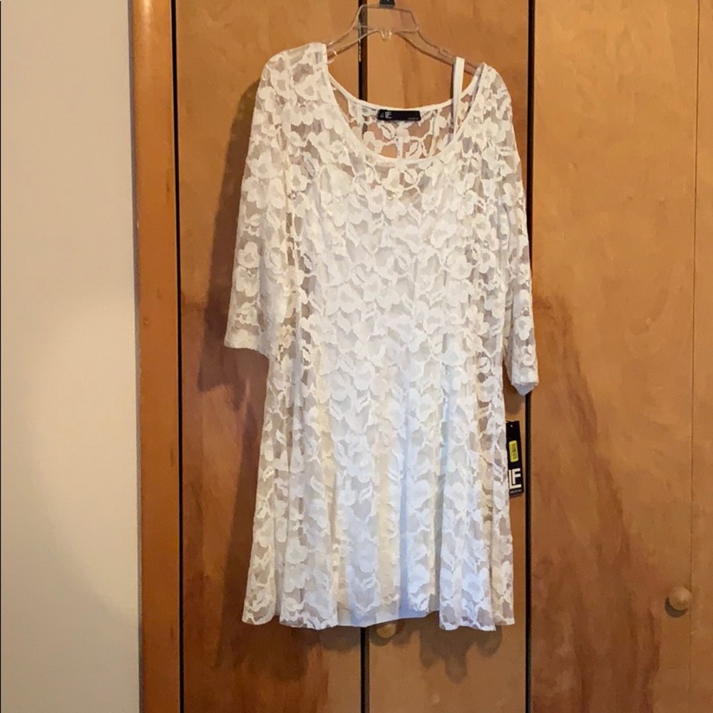 Cream colored bridal shower dress